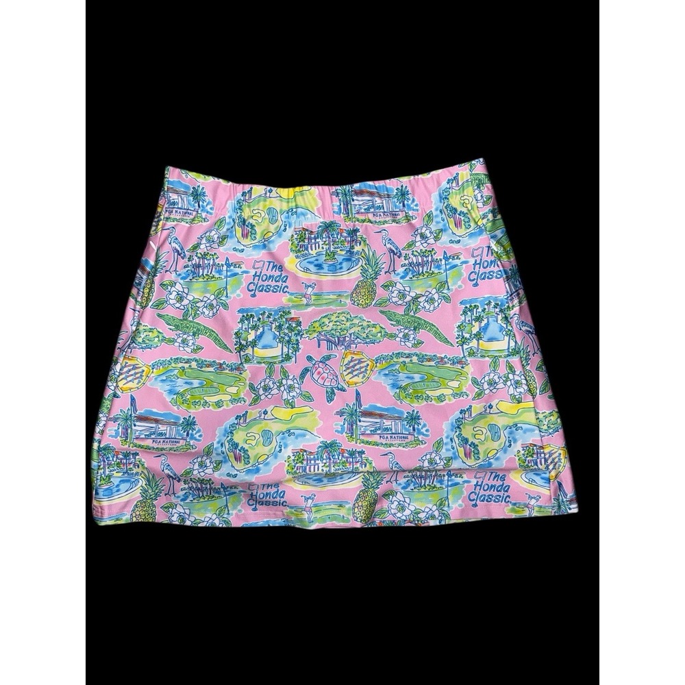 Kaeli Smith Womens Golf Skort XL Pink All Over Print The Honda Classic PGA‎